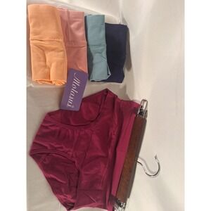 Molasus Women's 5 Pack Cotton Briefs High Waisted Full Coverage Underwear Size S